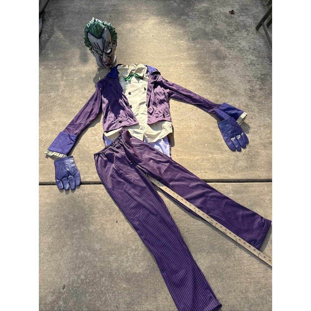The Joker Adult Mens Arkham Franchise Costume Size MEDIUM 4 Pieces